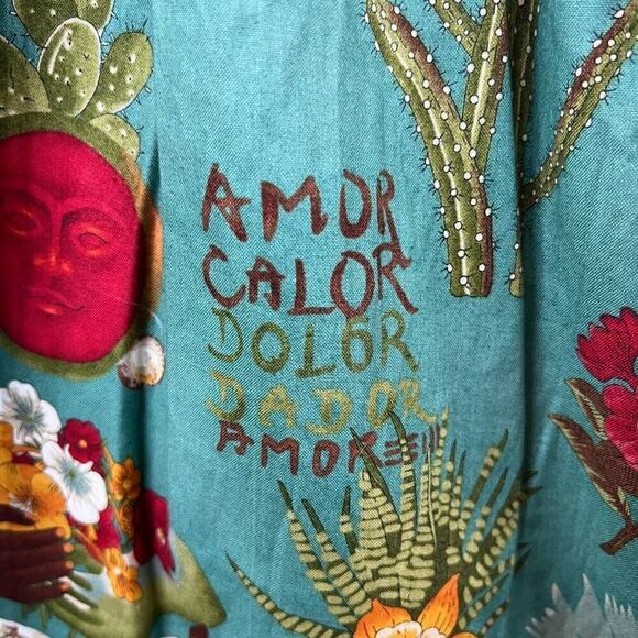 Hemet Frida Kahlo Mexican Art Rockabilly Pin-Up Retro Dress Size 2X NWT - Picture 6 of 10